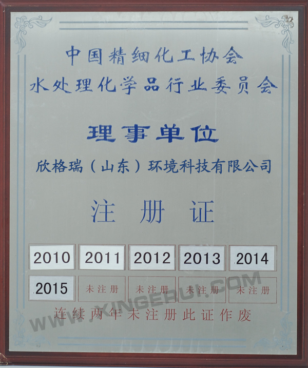 中國(guó)精细化工协会水处理(lǐ)化學(xué)品行业委员会